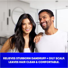 Head & Shoulders before and after scalp visual showing reduced flakes