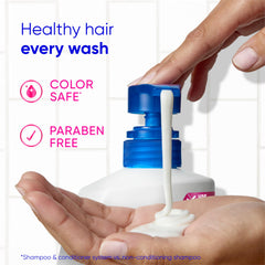 Head & Shoulders before and after scalp visual demonstrating reduced flakes