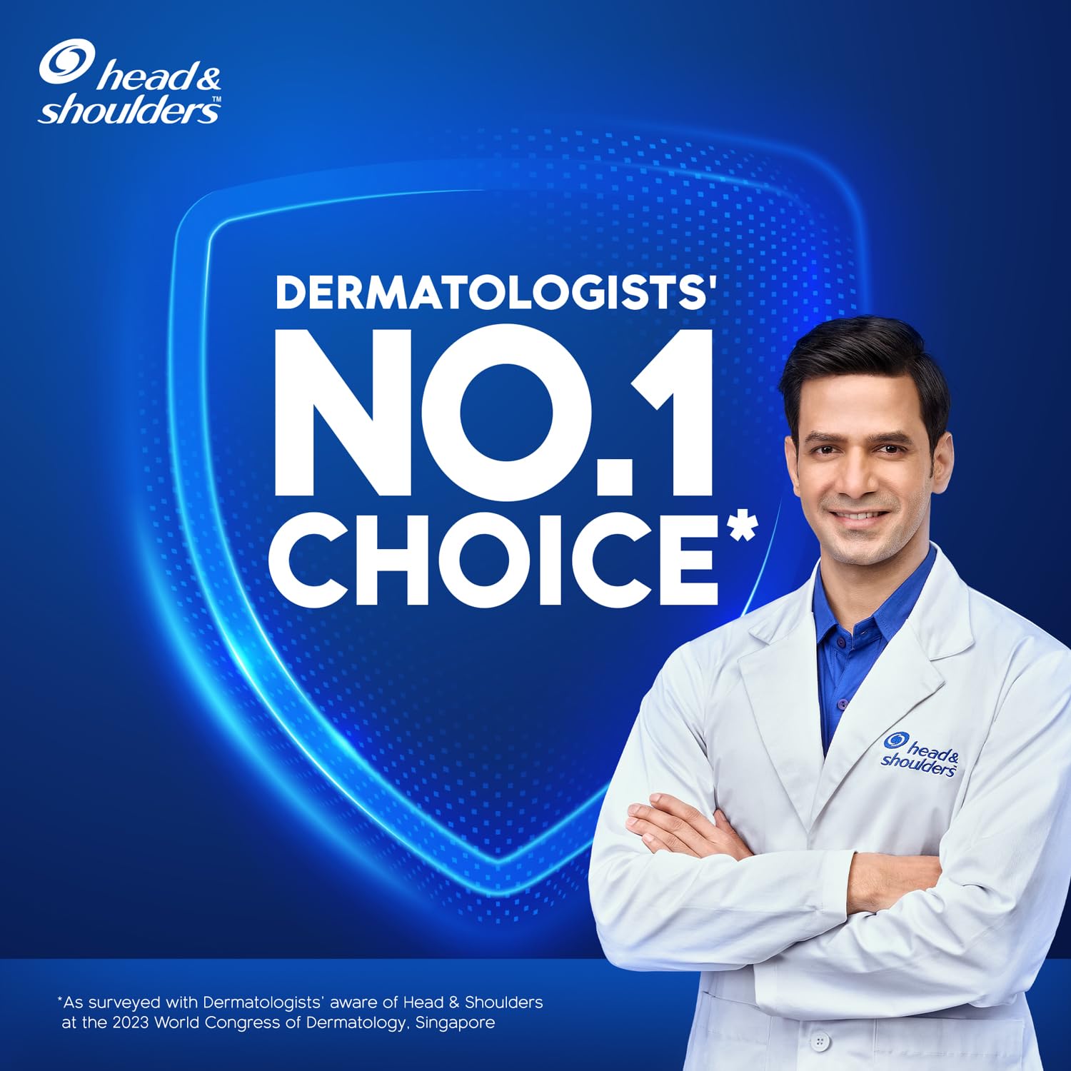 Head & Shoulders bottle open pouring shampoo with menthol refresh benefit