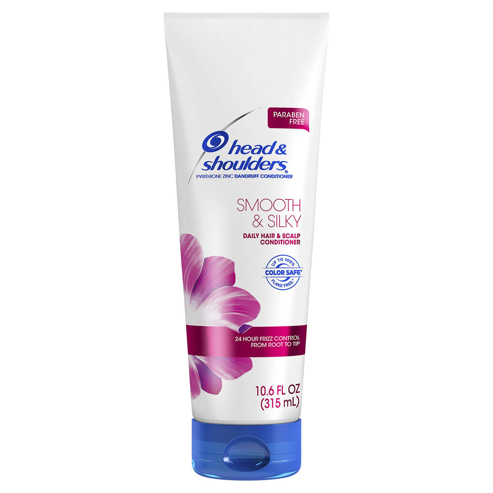 Head & Shoulders front bottle showing Smooth & Silky packaging and benefits