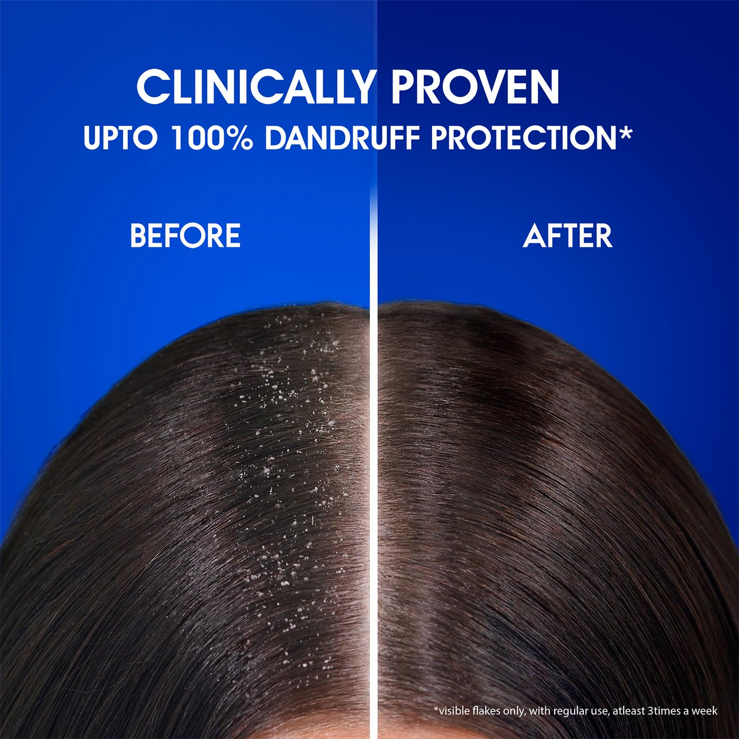 Head & Shoulders in‑shower use showing easy daily routine and refreshed benefit
