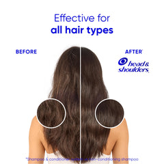 Head & Shoulders in-shower application on wet hair for convenience