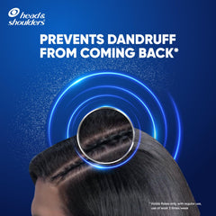 Head & Shoulders label closeup highlighting anti‑dandruff benefits and clarity