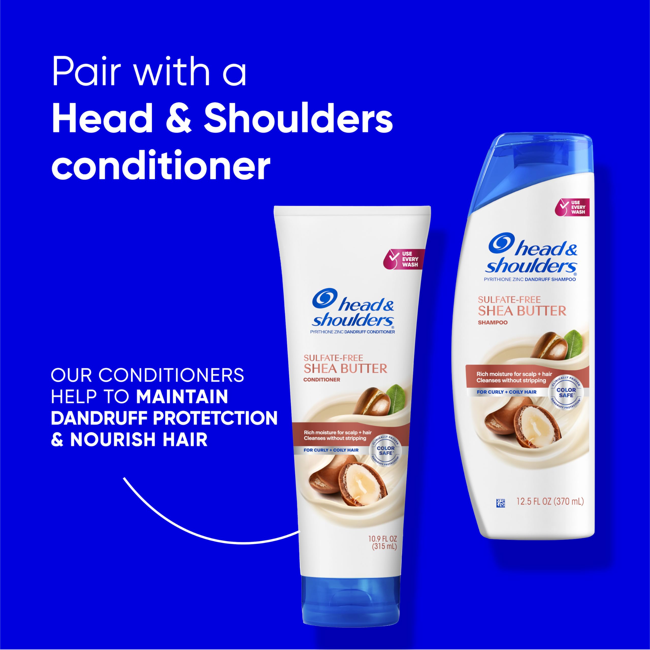 Shampoo and Shea Butter Conditioner together to lock in moisture