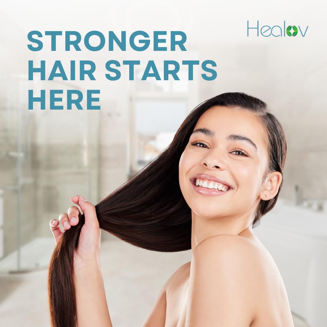 Healov before and after scalp image showing visible flake reduction