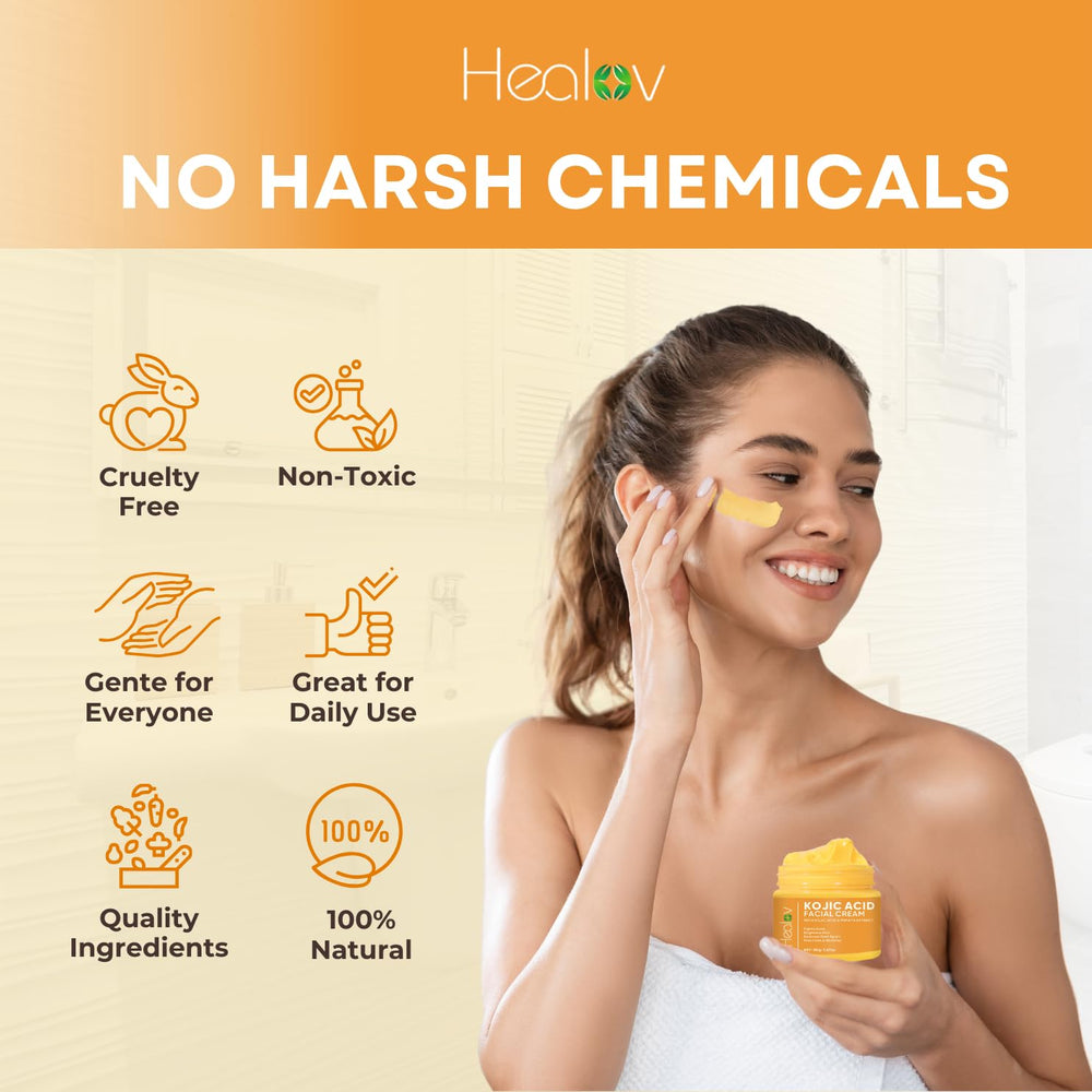Healov applied to bikini area illustrating targeted brightening use