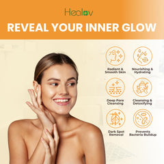 Healov smooth cream texture swipe illustrating moisturization benefits