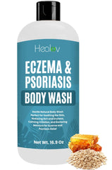 Healov front bottle showing label and soothing design for gentle cleansing