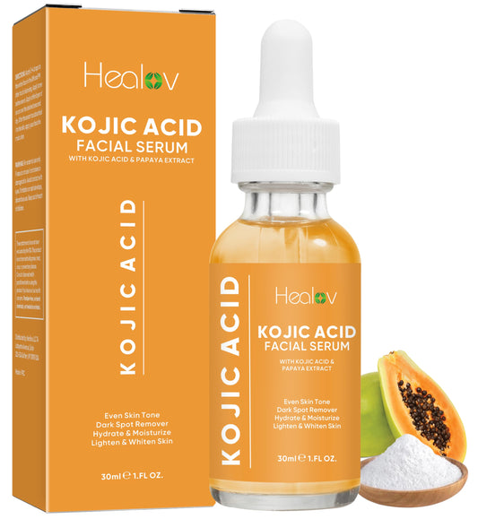 Healov bottle front view showing clean packaging and brightening benefit