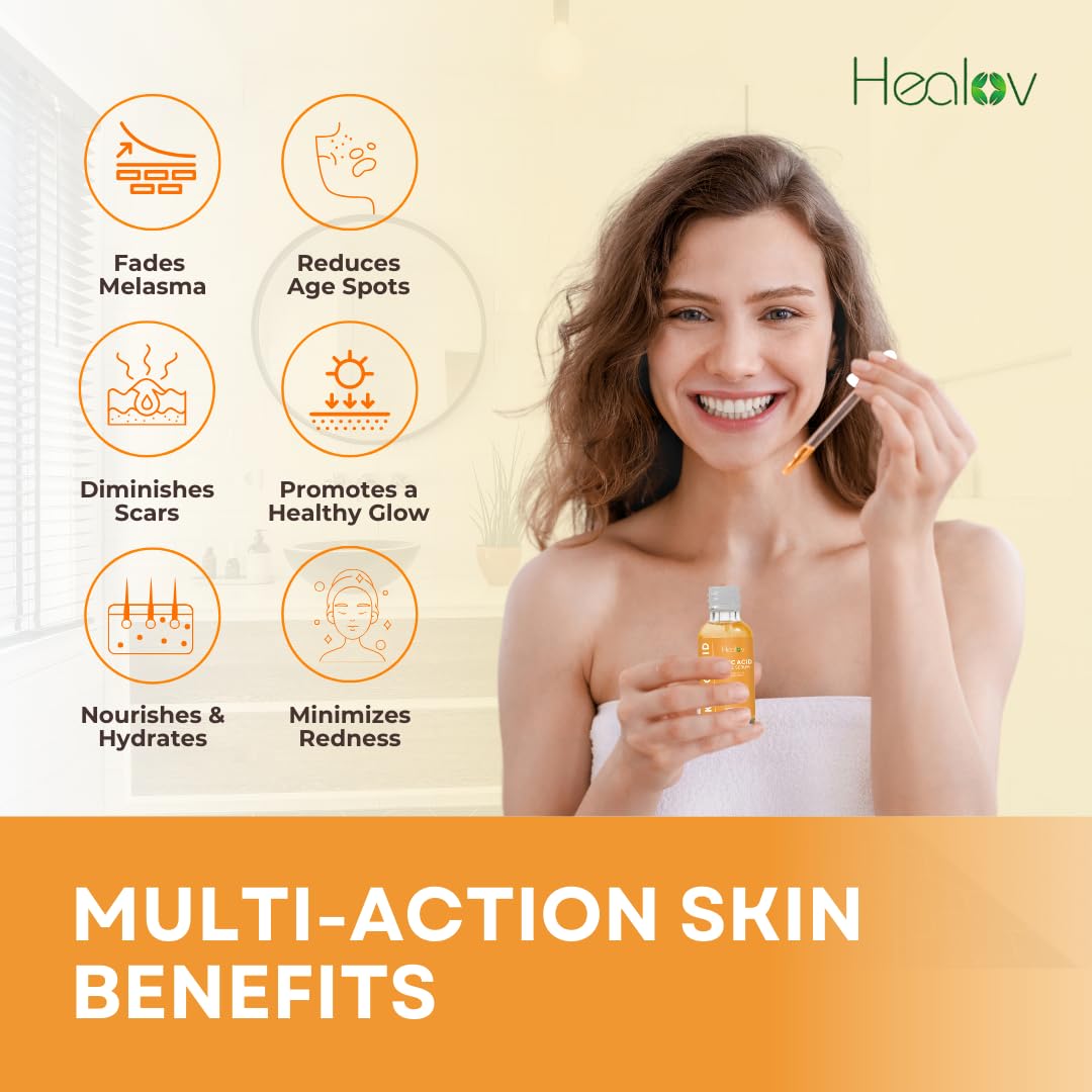 Healov serum texture close-up highlighting lightweight, fast-absorbing benefit