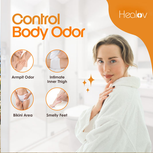 Healov label close-up highlighting ingredients and gentle cleansing benefit