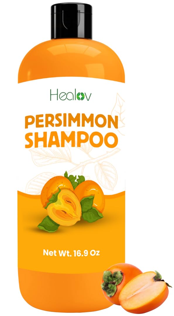 Healov persimmon shampoo front bottle showing label and fresh look