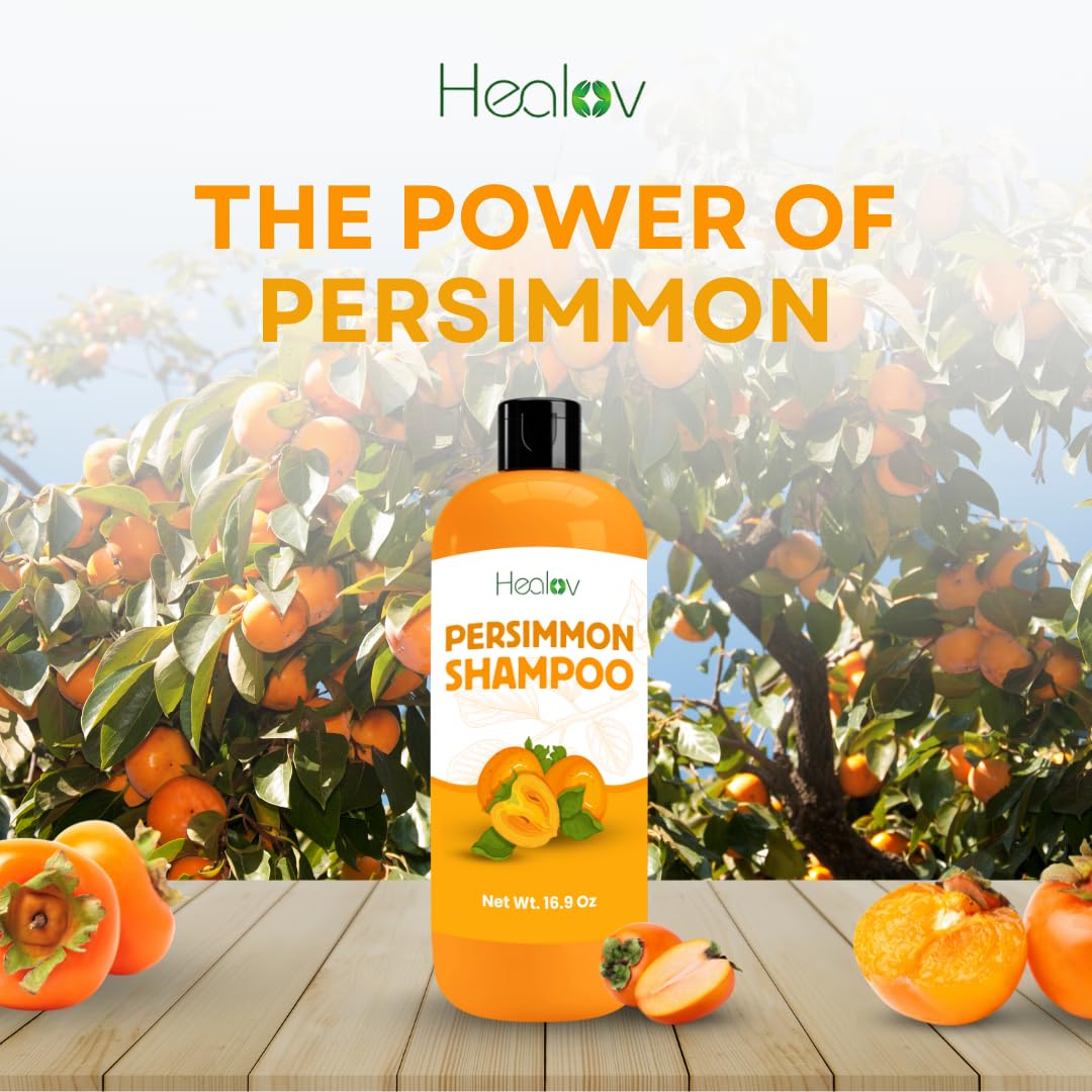 Healov persimmon shampoo pump dispensing product for easy use