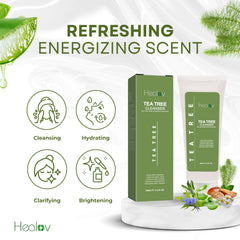 Healov product dispensed into a wet hand showing application benefit