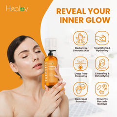 Healov lather texture detail for gentle exfoliation and glow