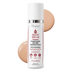 Healthy Skin Lab front packaging showing SPF 50 and tint benefits