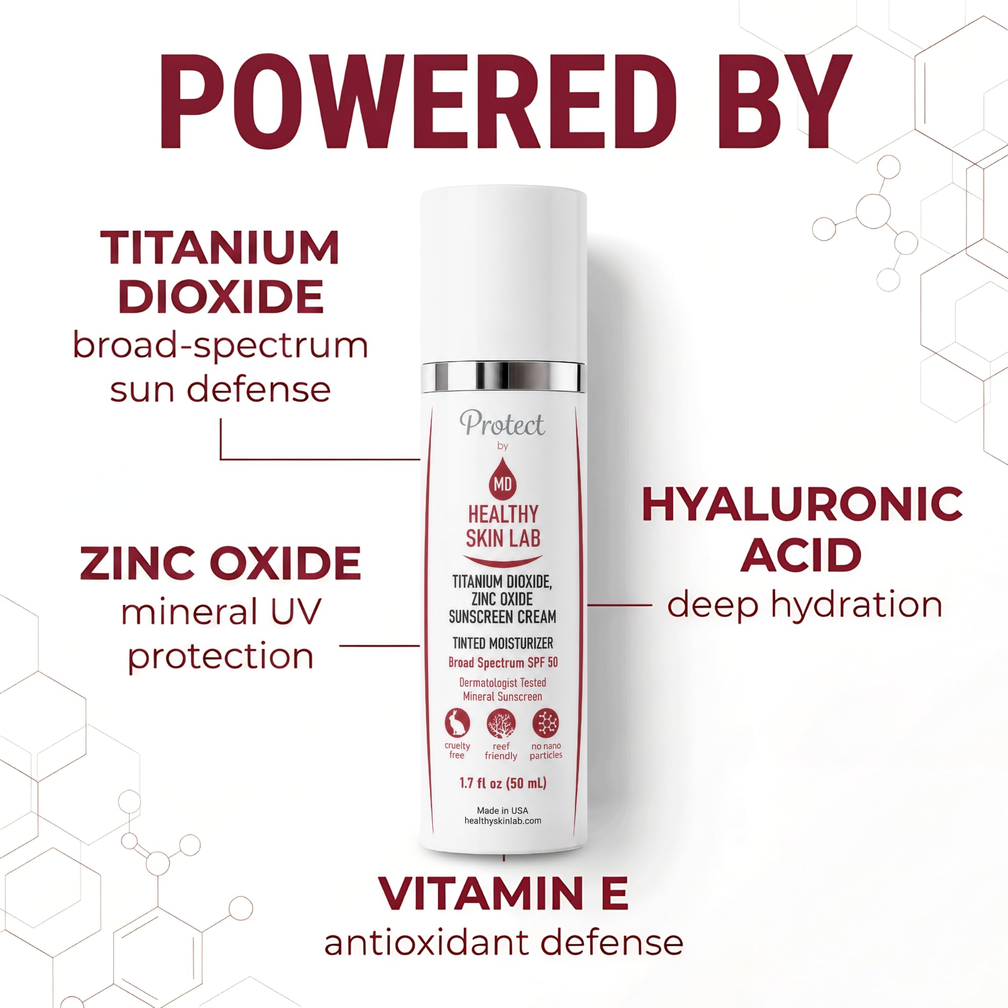 Healthy Skin Lab cream texture close-up highlighting smooth blendability