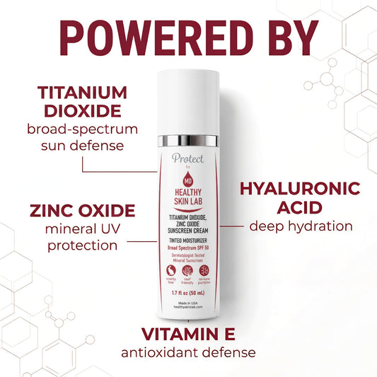 Healthy Skin Lab cream texture close-up highlighting smooth blendability