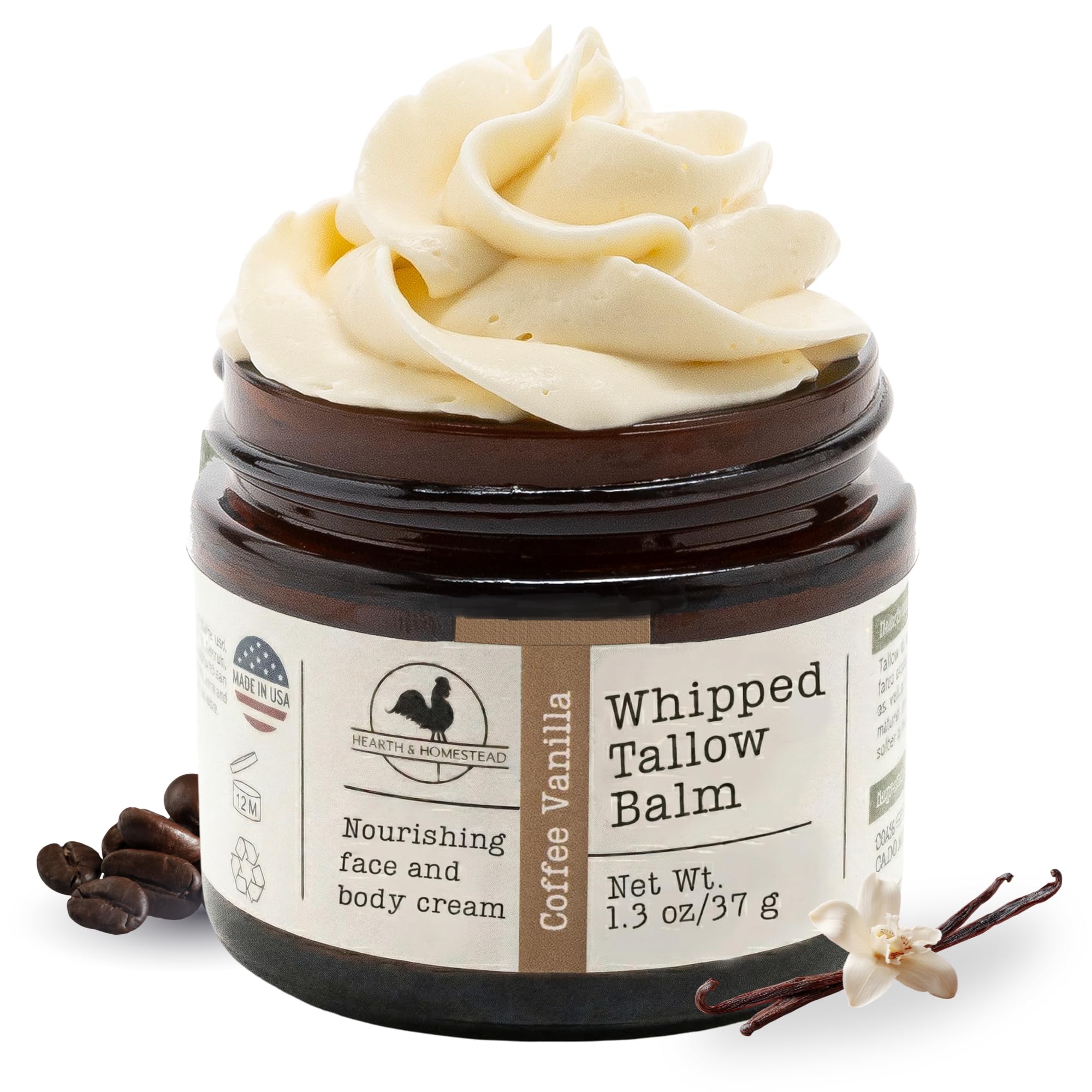 Hearth and Homestead front jar shot showing compact balm for travel