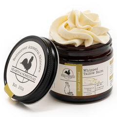 Hearth and Homestead jar front view showing compact skincare benefits