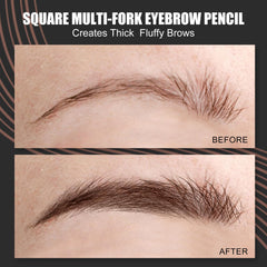 HECI BEAUTY before and after showing fuller feathered brows instantly