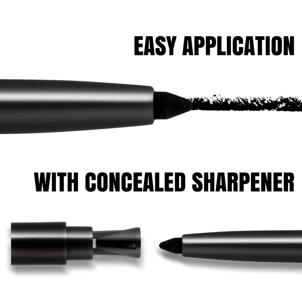 HECI BEAUTY waterproof smudge test proving longwear and resistance benefit