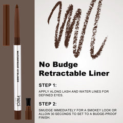 HECI BEAUTY waterproof smudge test proving longwear, stay-put benefit