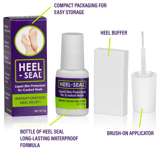HEEL-SEAL applicator brush detail for precise, mess-free application