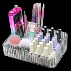heemeei front view organizer showing clear compartments and tidy storage benefit