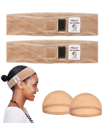 Heerf front packaging showing 2-pack wig grip for secure wear
