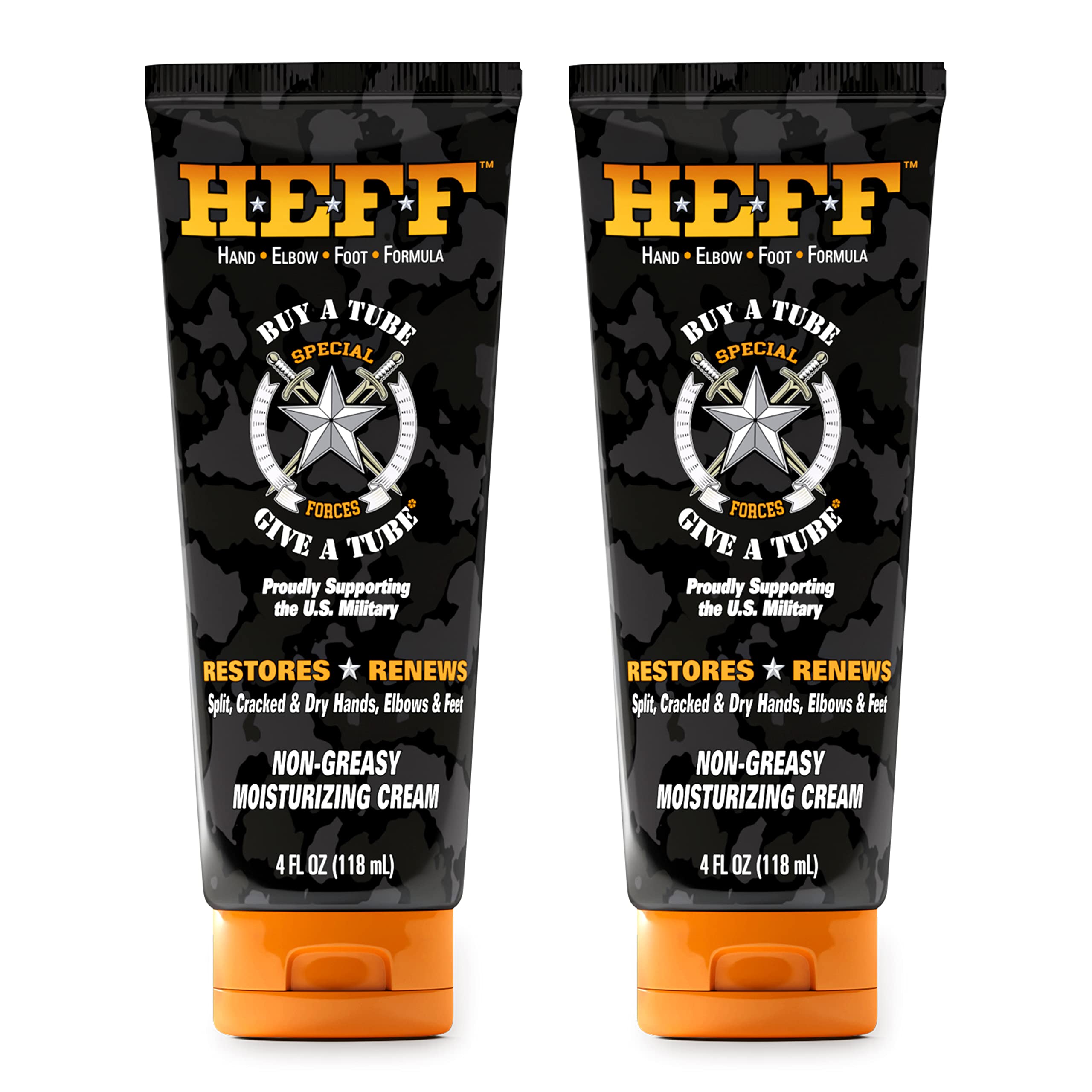 Heff front packaging showing two 4 oz tubes and benefits