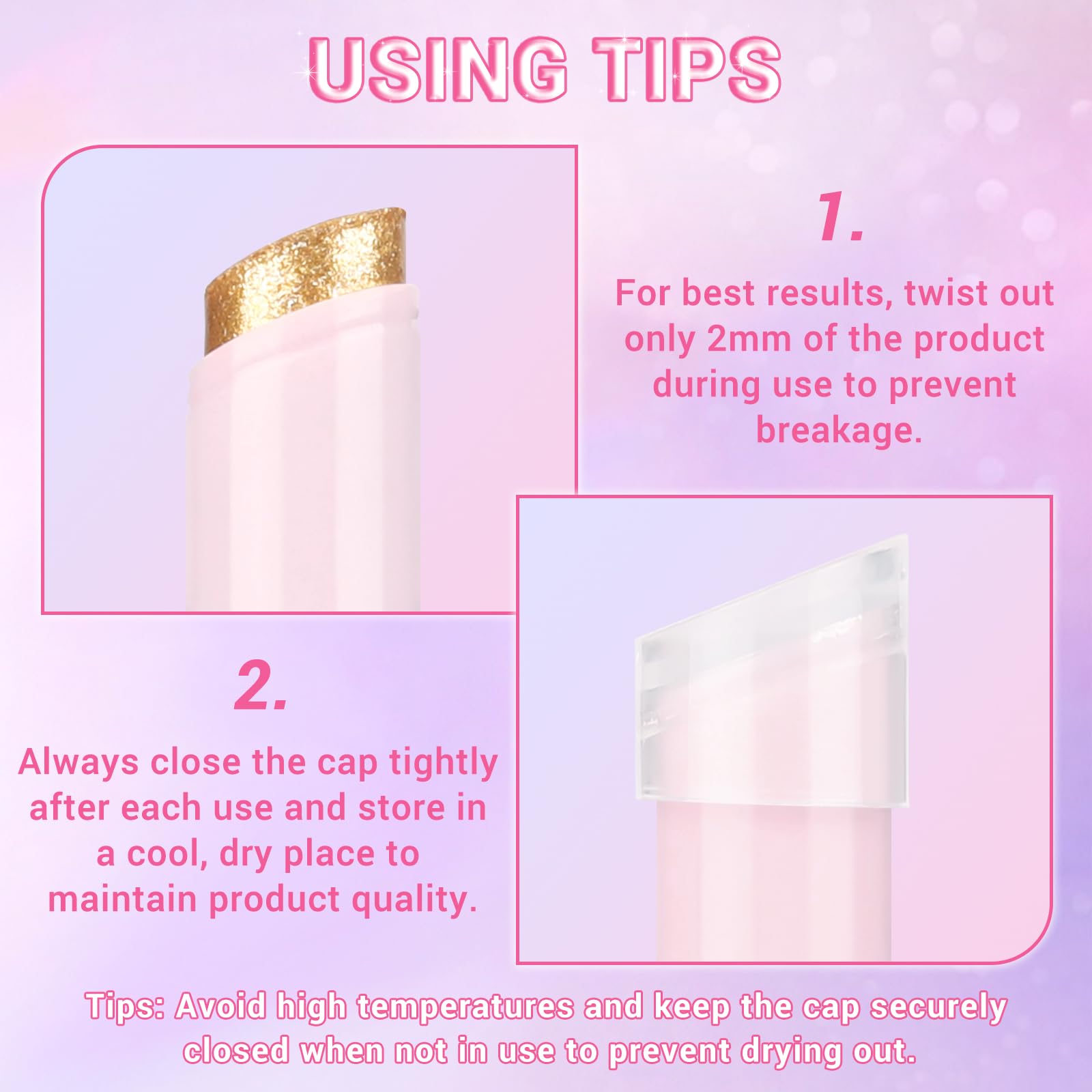 Hegafoo stick next to makeup bag showing travel-friendly compact size