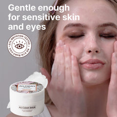 HEIMISH All Clean Balm emulsifying with water into a milky rinse-off benefit