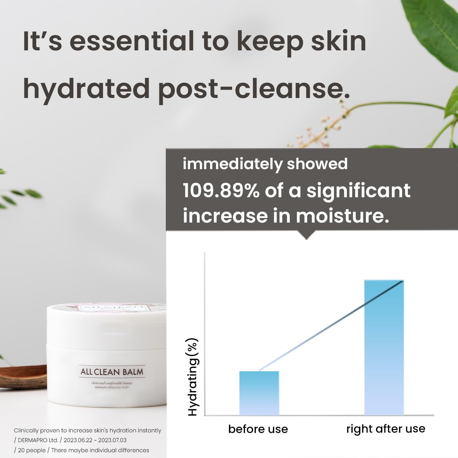 HEIMISH All Clean Balm being massaged in hand to dissolve waterproof makeup benefit