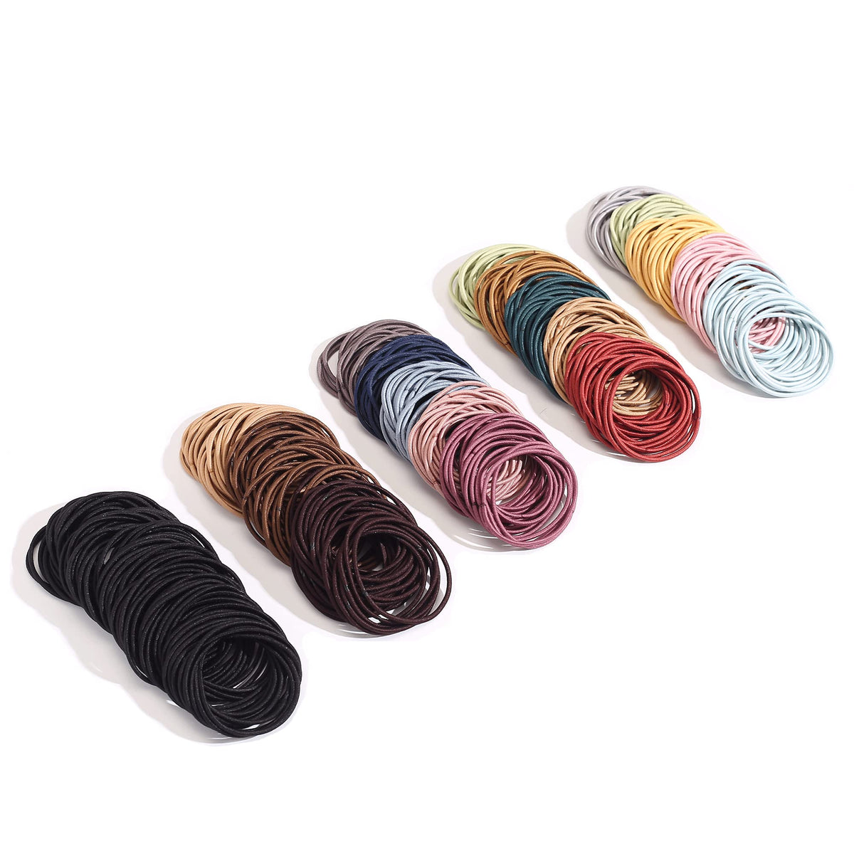 helamvly front packaging showing 500 thin nylon hair ties color variety and bulk value