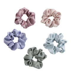 Helamvly scrunchie beside ruler for size comparison showing generous loop