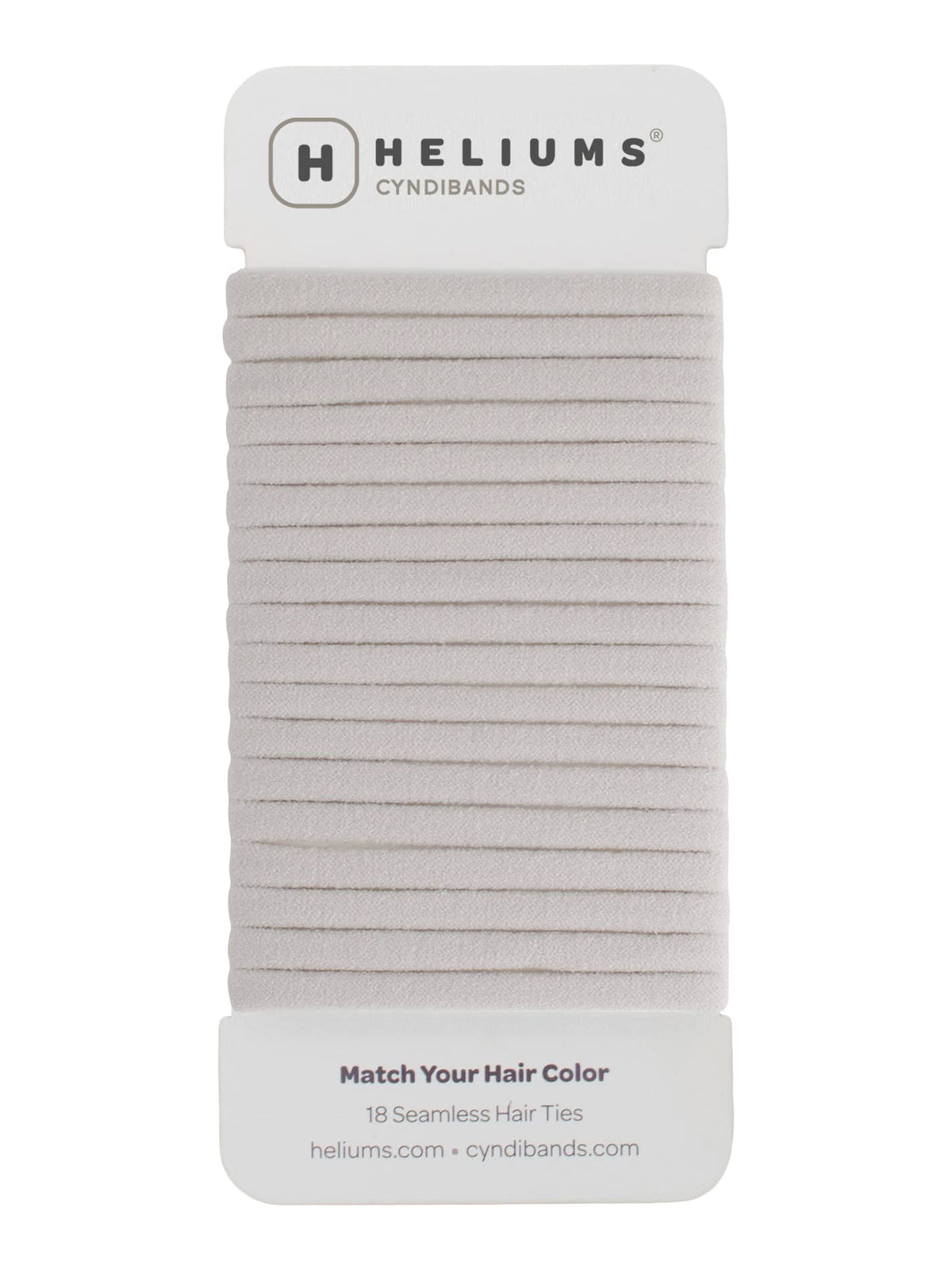 Heliums front pack view showing ash blonde ties and quantity benefit