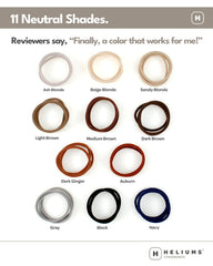Heliums hair tie held in palm to show thin 6mm profile and portability