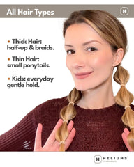 Heliums color array displaying matching shades for blondes and other hair tones benefit