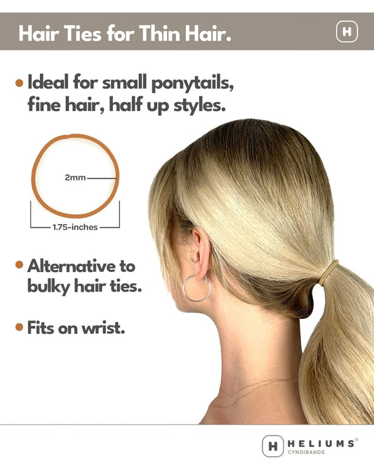 Heliums close-up of fabric-wrapped elastic texture minimizing hair damage
