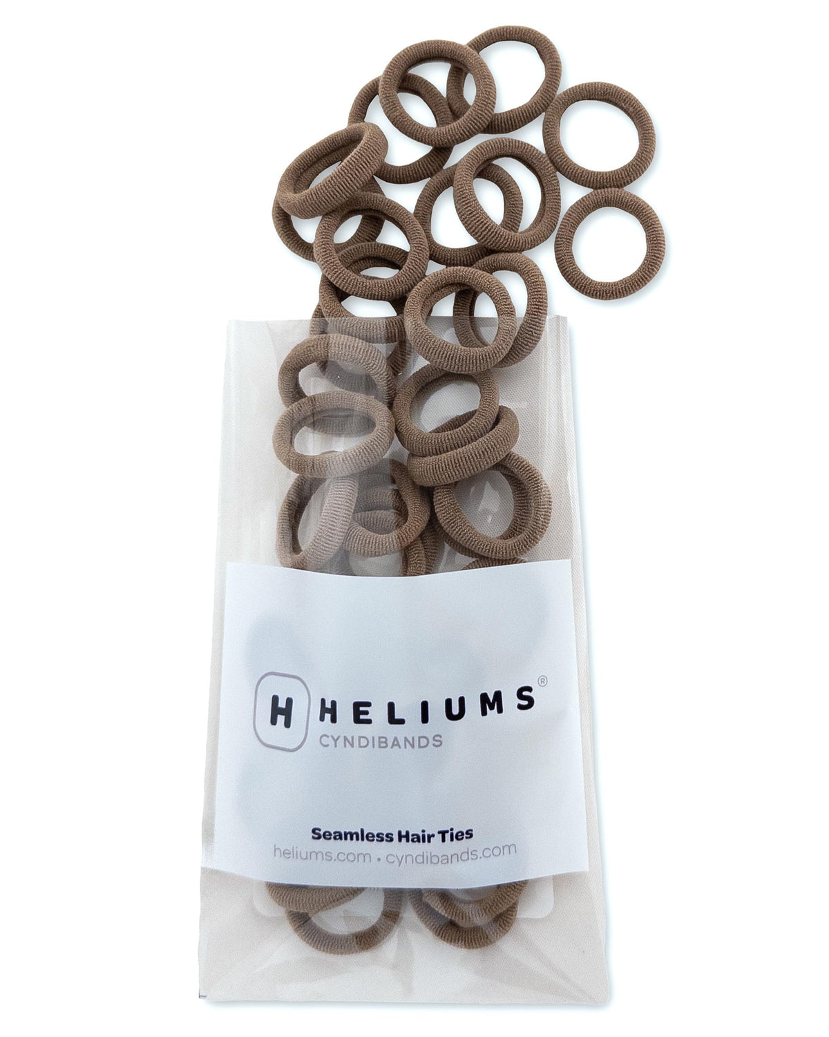 Heliums front pack light brown showing 40-count and compact design benefit