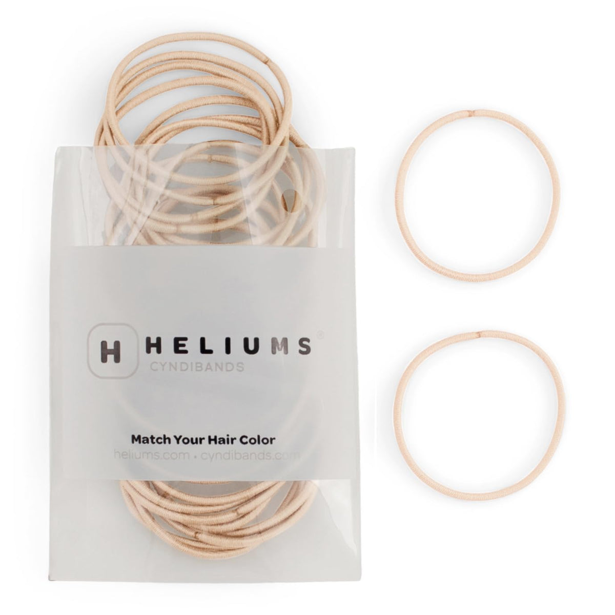 Heliums front packaging showing beige blonde 40-count and tidy storage benefit