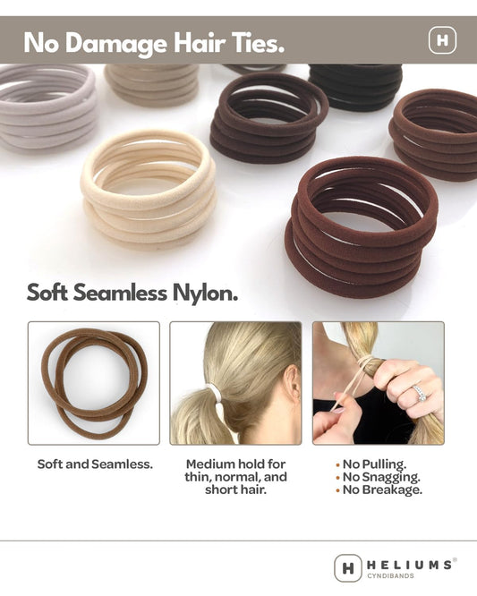 Heliums close-up of nylon texture, gentle finish preserves hair