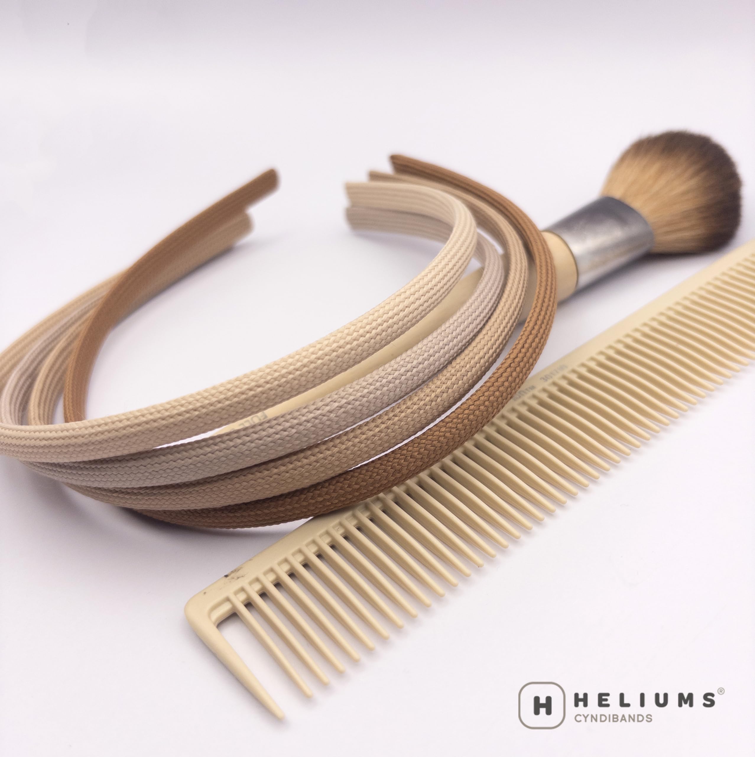 Heliums headband worn on side profile demonstrating slim 8mm fit benefit discreet, all-day comfort