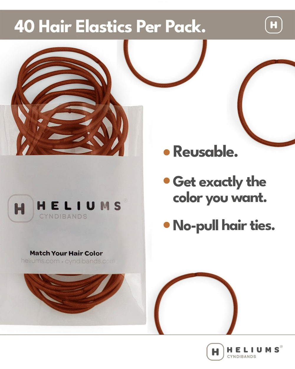 Heliums holding a child's small ponytail illustrating gentle, no-pull hold