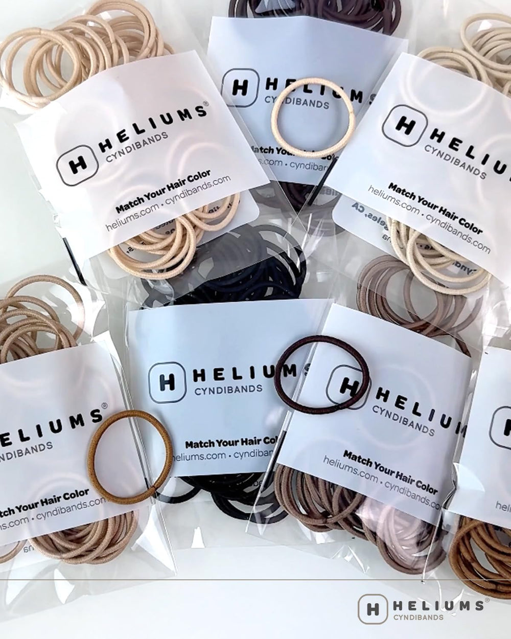 Heliums label close-up highlighting color selection and quality