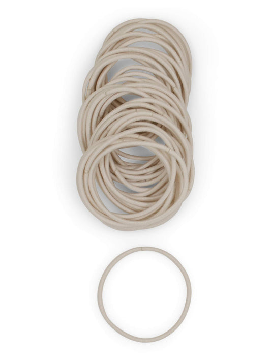 Heliums front packaging showing 40 light-blonde elastics, organized and visible benefit: easy storage