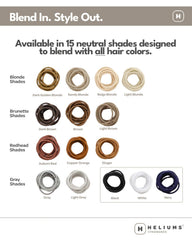 Heliums single 1-inch elastic macro showing discreet low-profile hold