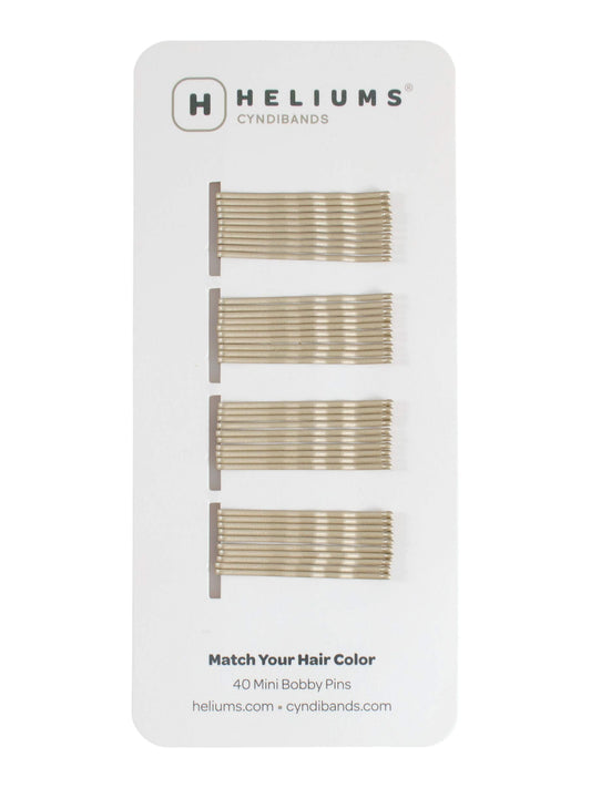 Heliums mini bobby pins front pack visible 40-count, portable convenience
