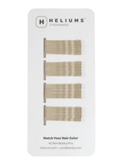 Heliums mini bobby pins front pack visible 40-count, portable convenience
